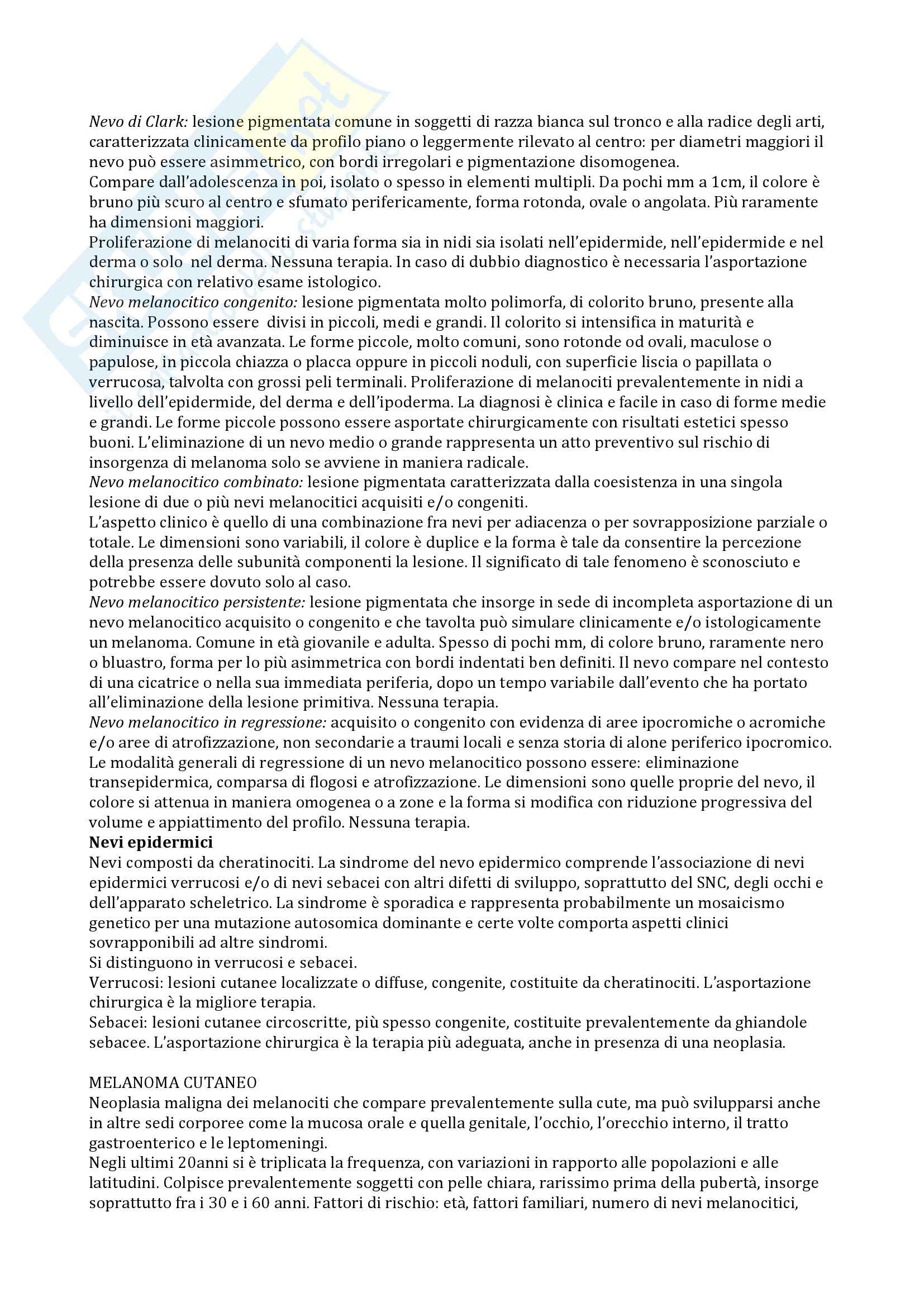 Riassunto esame Dermatologia, prof. Rubegni, libro consigliato Manuale di dermatologia medica e chirurgica, Caianelli Pag. 21