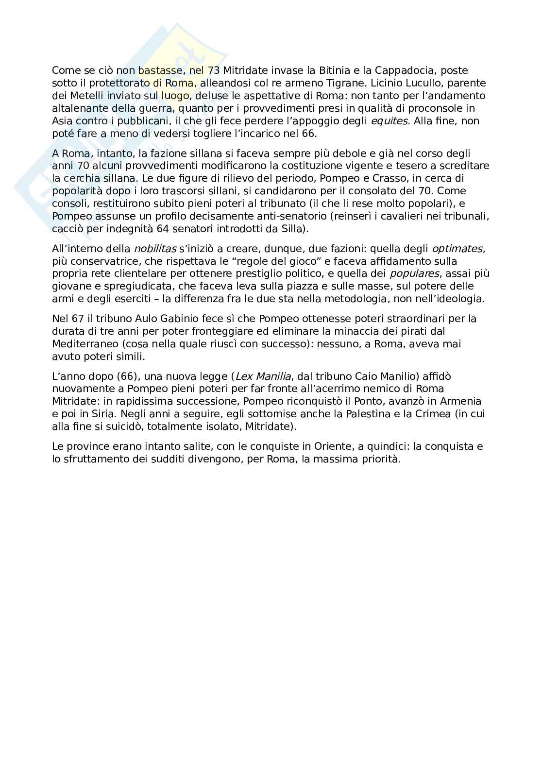 Dalle invasioni galliche all'agonia della repubblica Pag. 16