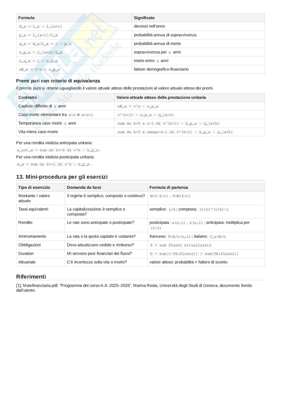 Appunti Matematica finanziaria  Pag. 6