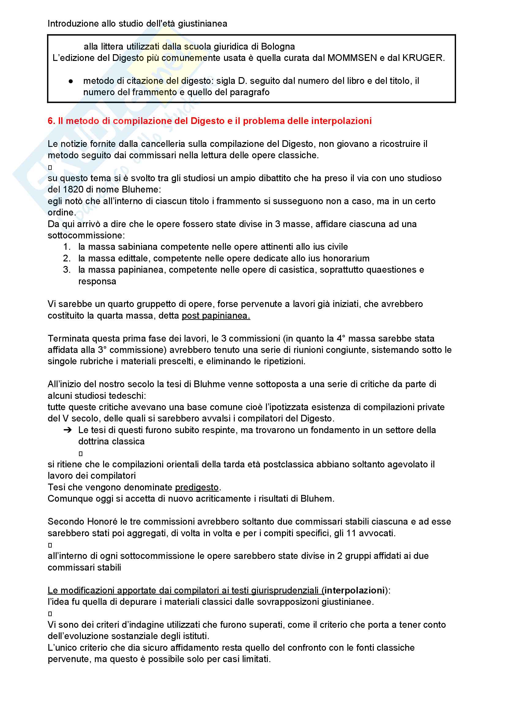 Riassunto esame storia del diritto romano, Prof. Luchetti, libro consigliato Introduzione allo studio dell'età giustinianea Pag. 6
