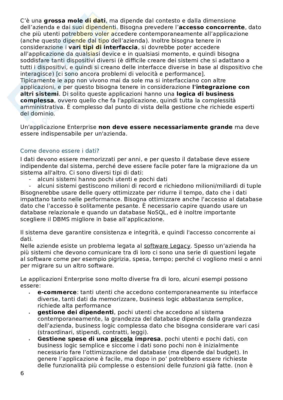 Riassunto esame Enterprise applications, Prof. Dodaro Carmine, libro consigliato Patterns of enterprise application architecture, Addison, Wesley Pag. 6