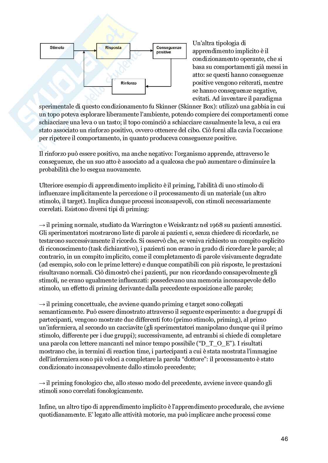 Appunti integrati con slide, Psicologia generale di base Pag. 46