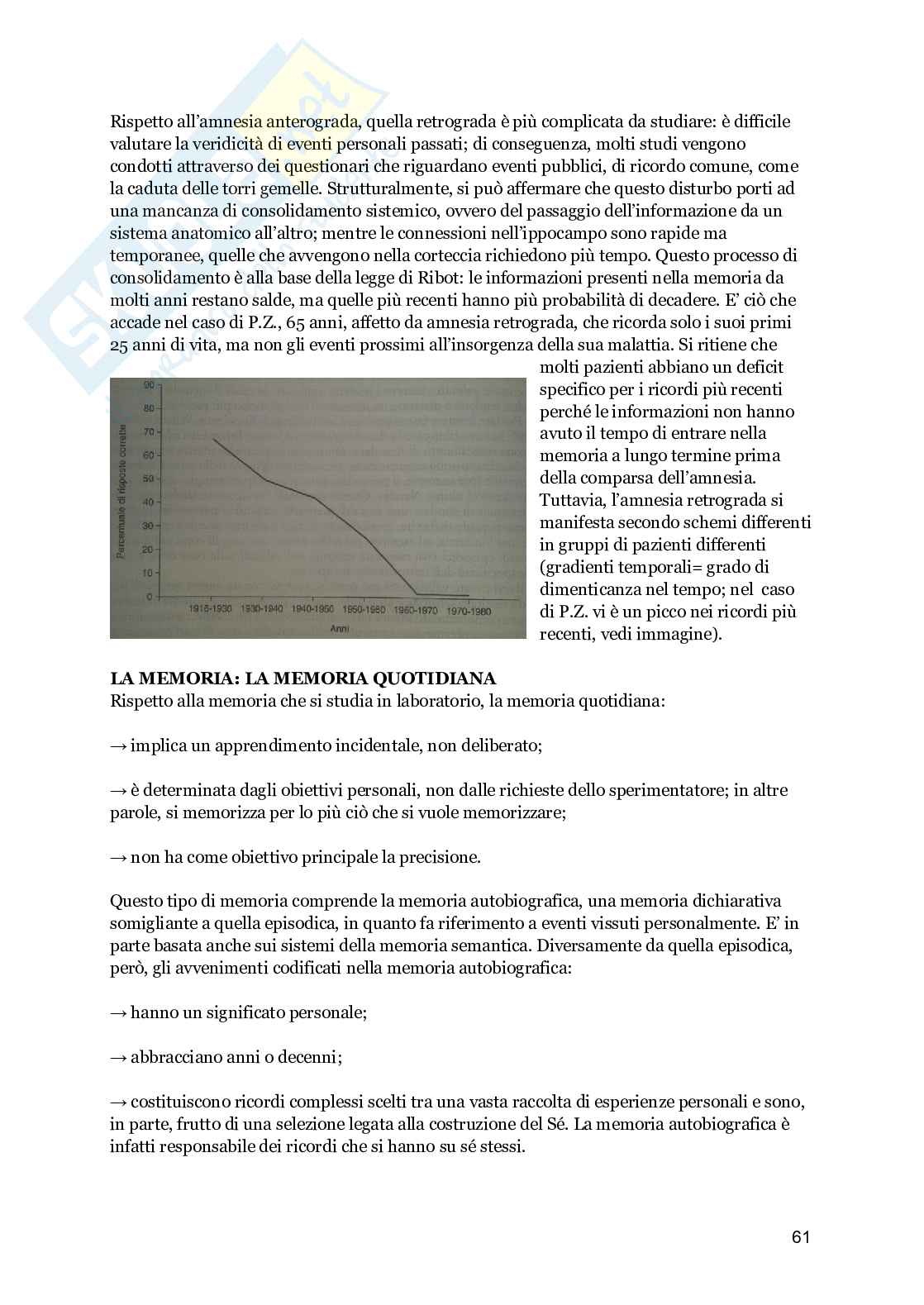 Appunti integrati con slide, Psicologia generale di base Pag. 61
