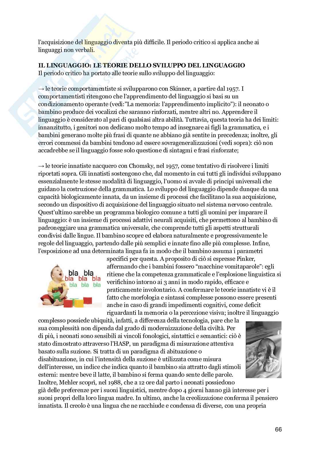 Appunti integrati con slide, Psicologia generale di base Pag. 66