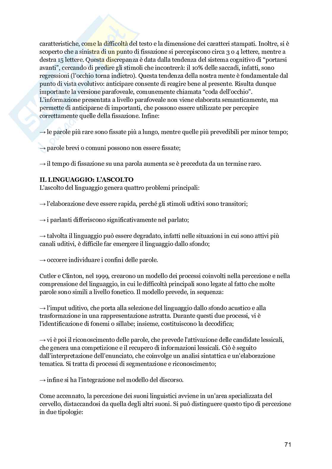 Appunti integrati con slide, Psicologia generale di base Pag. 71