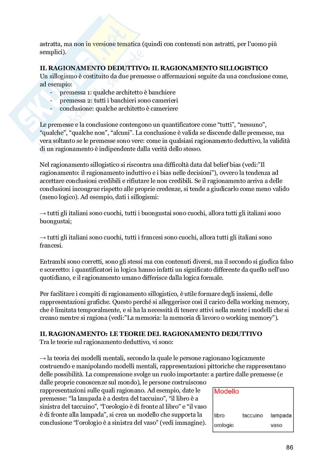 Appunti integrati con slide, Psicologia generale di base Pag. 86