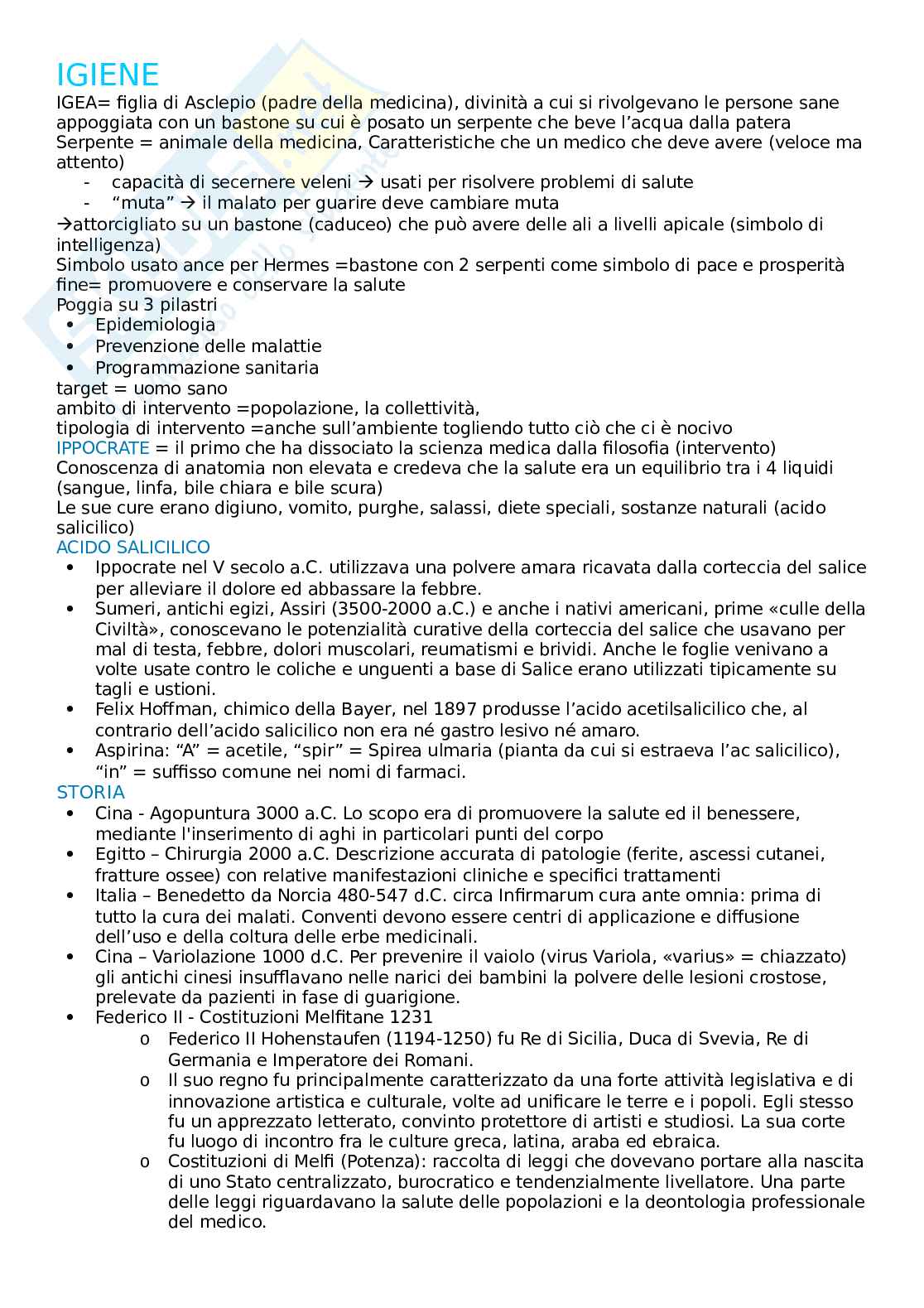 Igiene - scienze della prevenzione Pag. 1