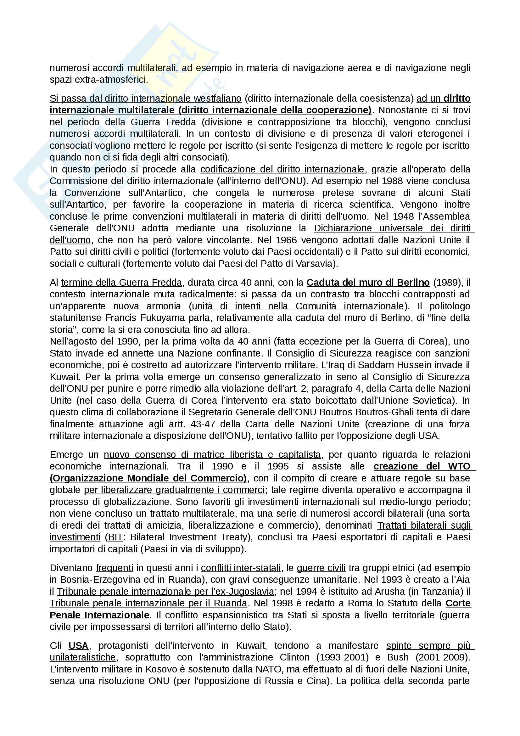 Riassunto esame Diritto Internazionale prof. Milano, libro consigliato Introduzione al diritto internazionale contemporaneo, A.Tanzi Pag. 11