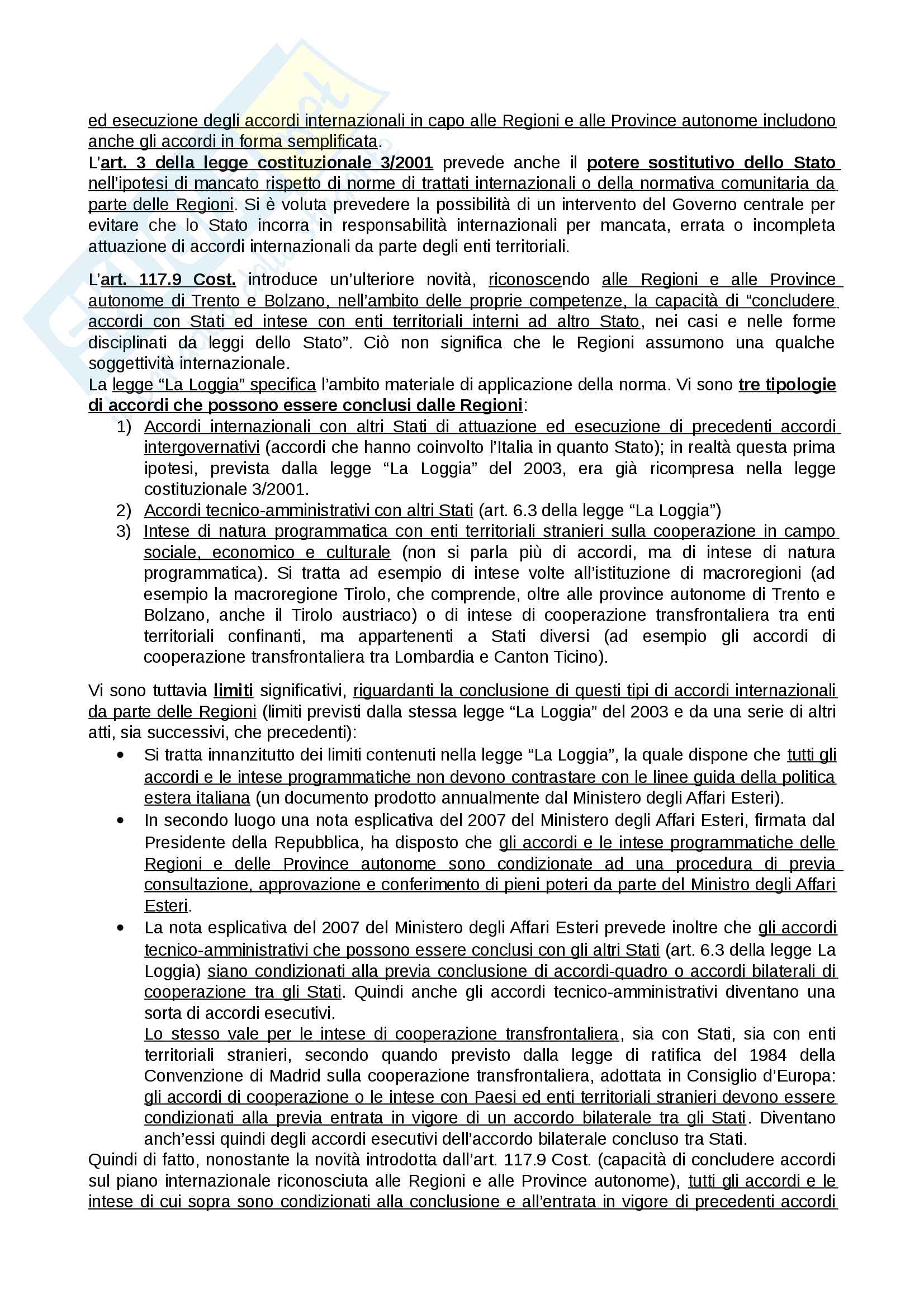 Riassunto esame Diritto Internazionale prof. Milano, libro consigliato Introduzione al diritto internazionale contemporaneo, A.Tanzi Pag. 46