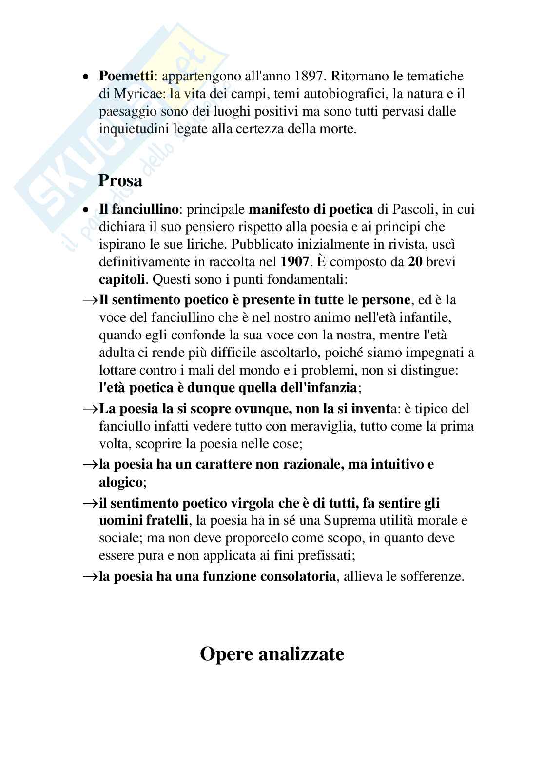 Decadentismo - Caratteristiche ed esponenti Pag. 11