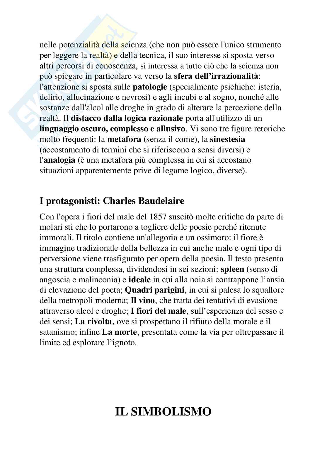 Decadentismo - Caratteristiche ed esponenti Pag. 2
