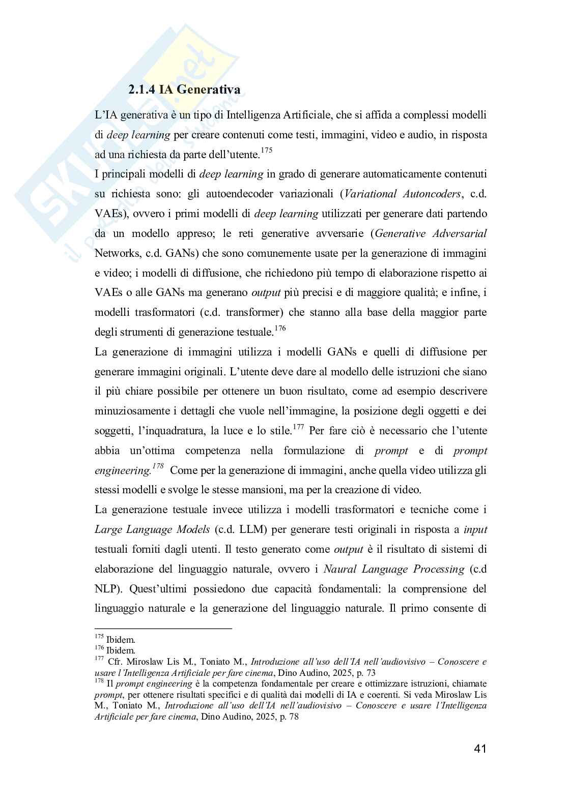 Diritto d'autore e intelligenza artificiale nel settore audiovisivo: tra quadri normativi globali e la ricezione del sistema italiano Pag. 46