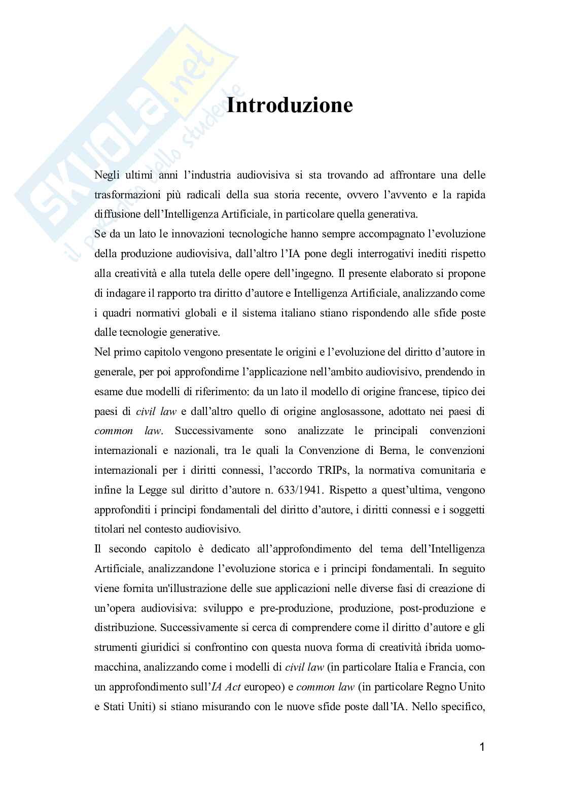 Diritto d'autore e intelligenza artificiale nel settore audiovisivo: tra quadri normativi globali e la ricezione del sistema italiano Pag. 6
