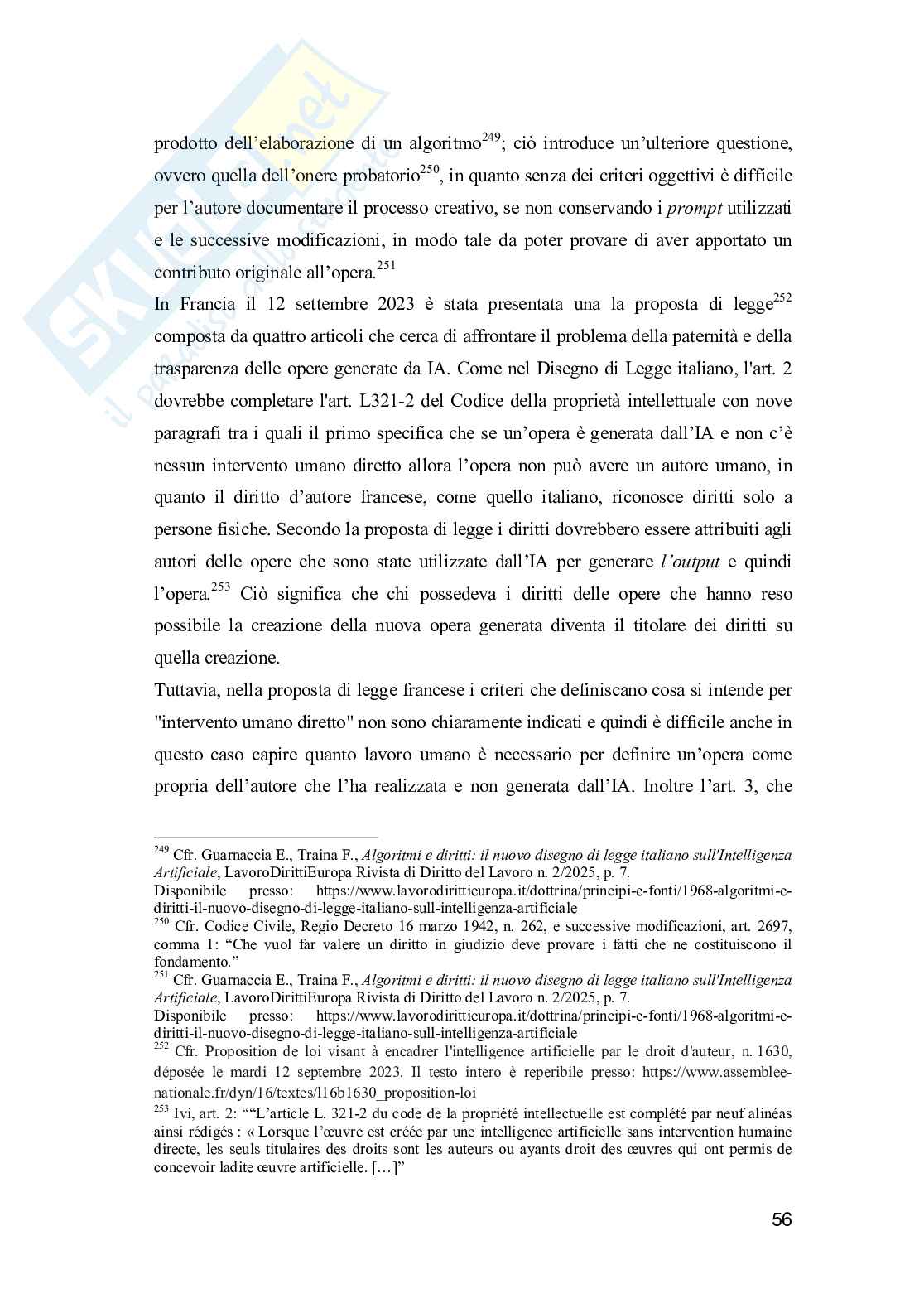 Diritto d'autore e intelligenza artificiale nel settore audiovisivo: tra quadri normativi globali e la ricezione del sistema italiano Pag. 61