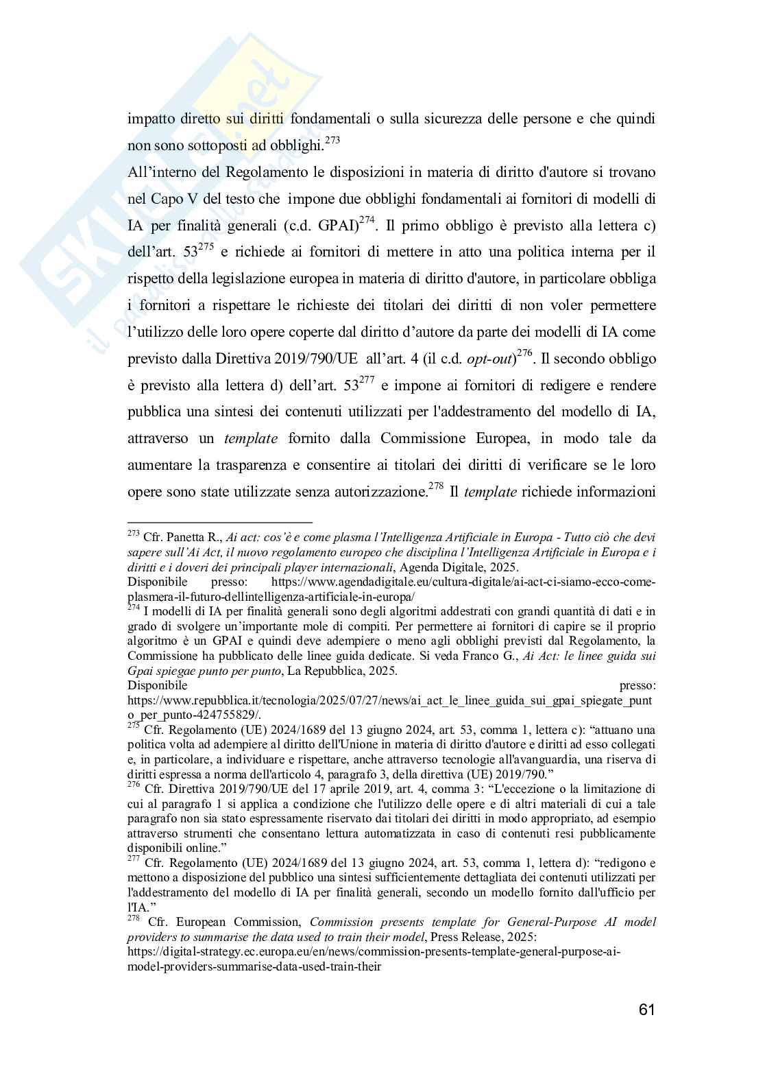 Diritto d'autore e intelligenza artificiale nel settore audiovisivo: tra quadri normativi globali e la ricezione del sistema italiano Pag. 66