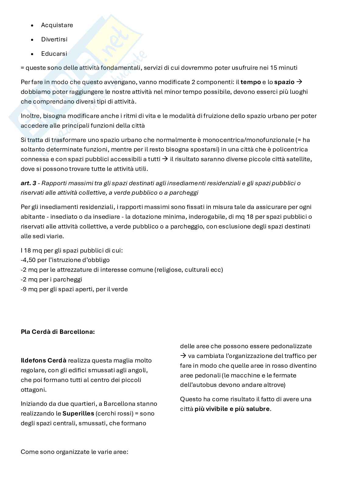 Appunti terza parte Urbanistica II Pag. 2