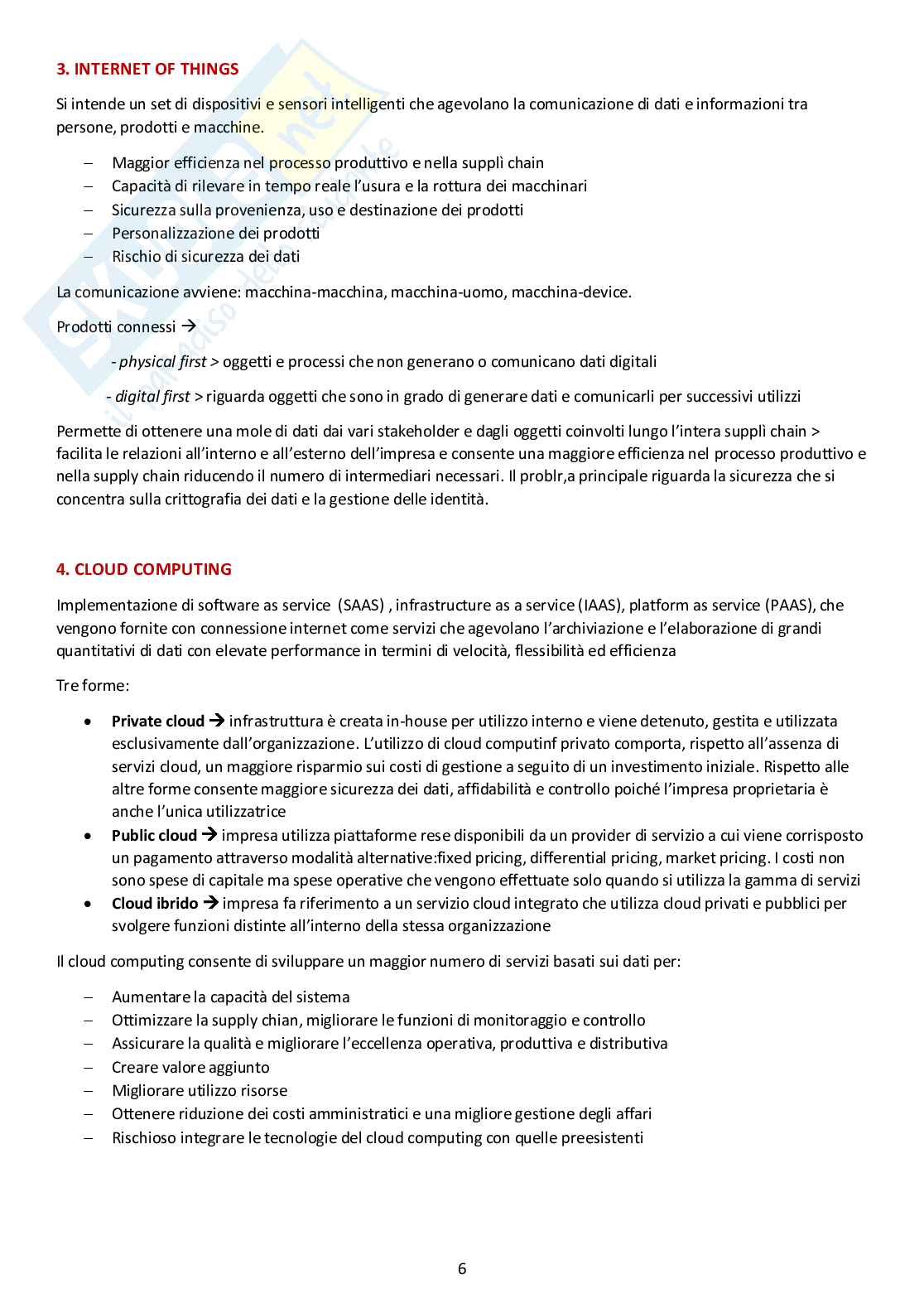 Appunti Creazione del valore nell'industry 4.0 Pag. 6