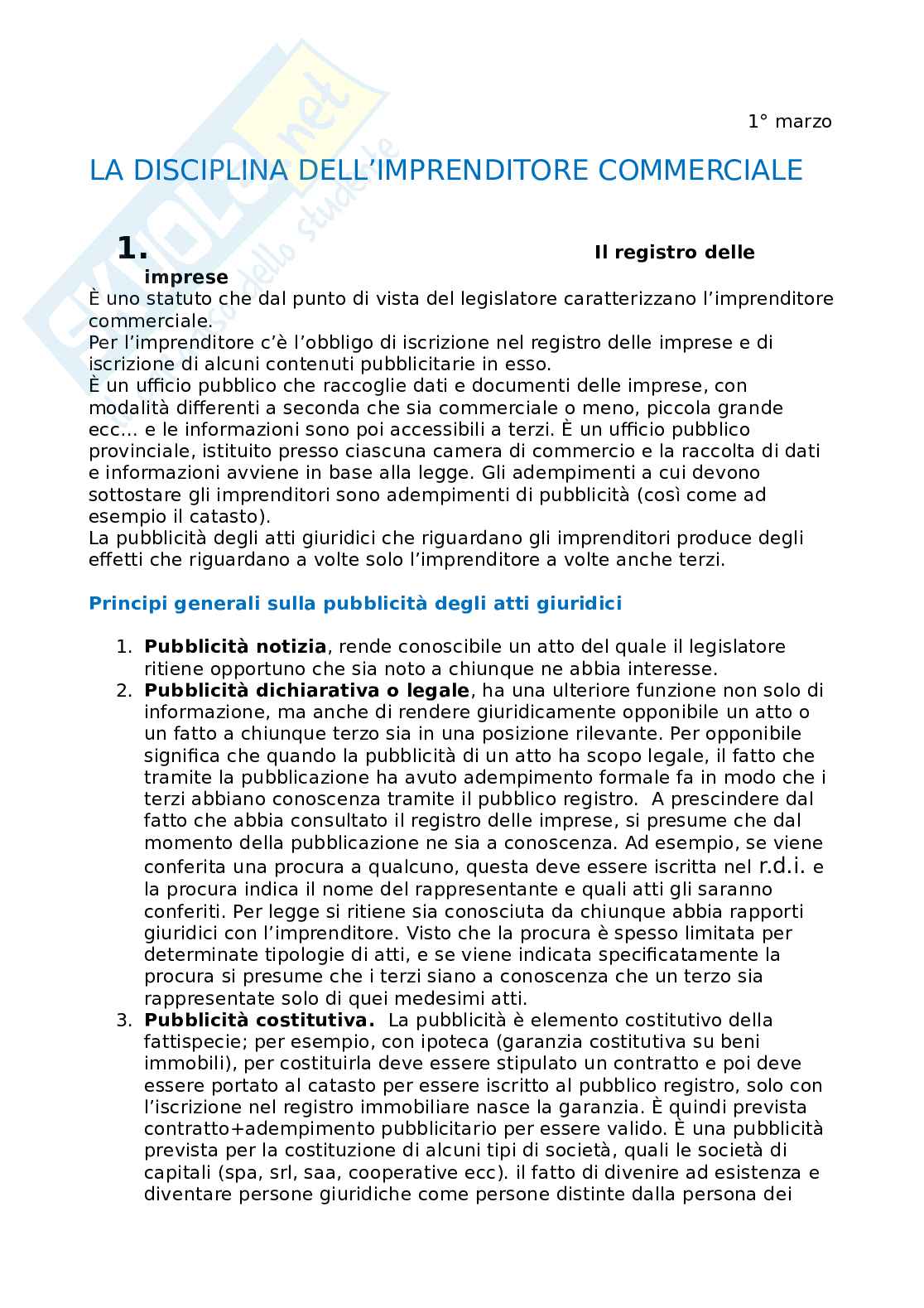 Appunti lezioni di Diritto commerciale Pag. 11