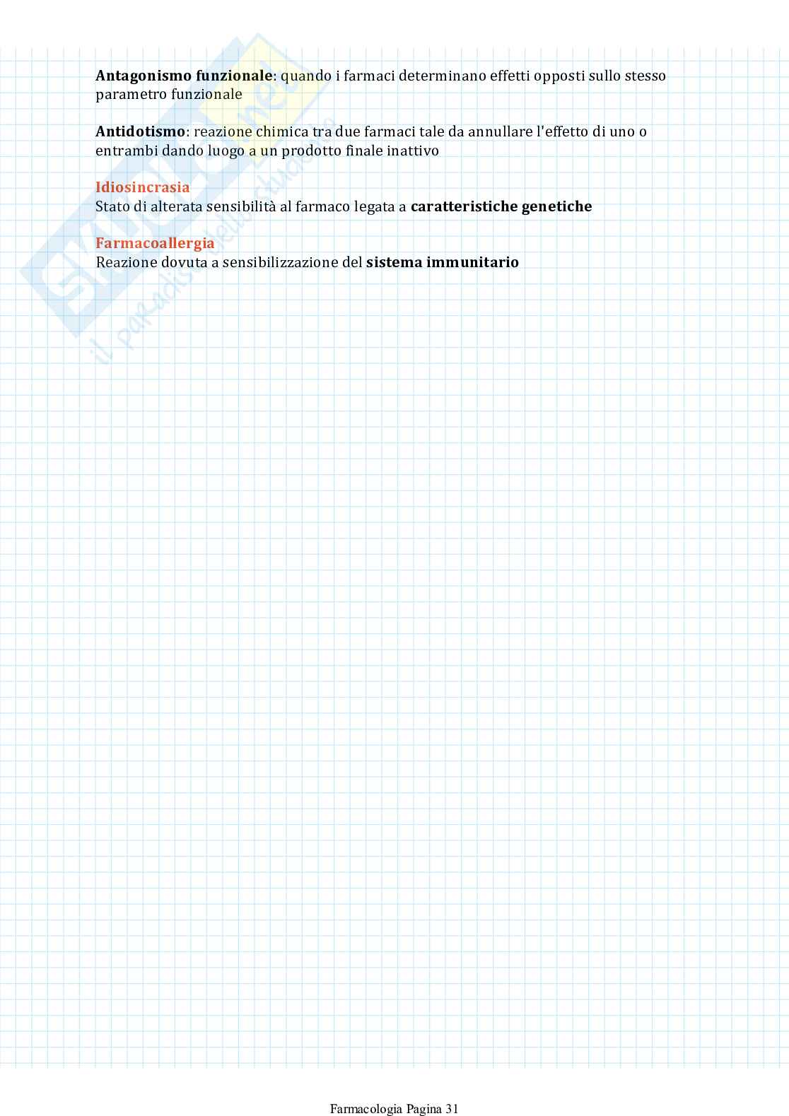 Appunti di Farmacologia generale Pag. 31