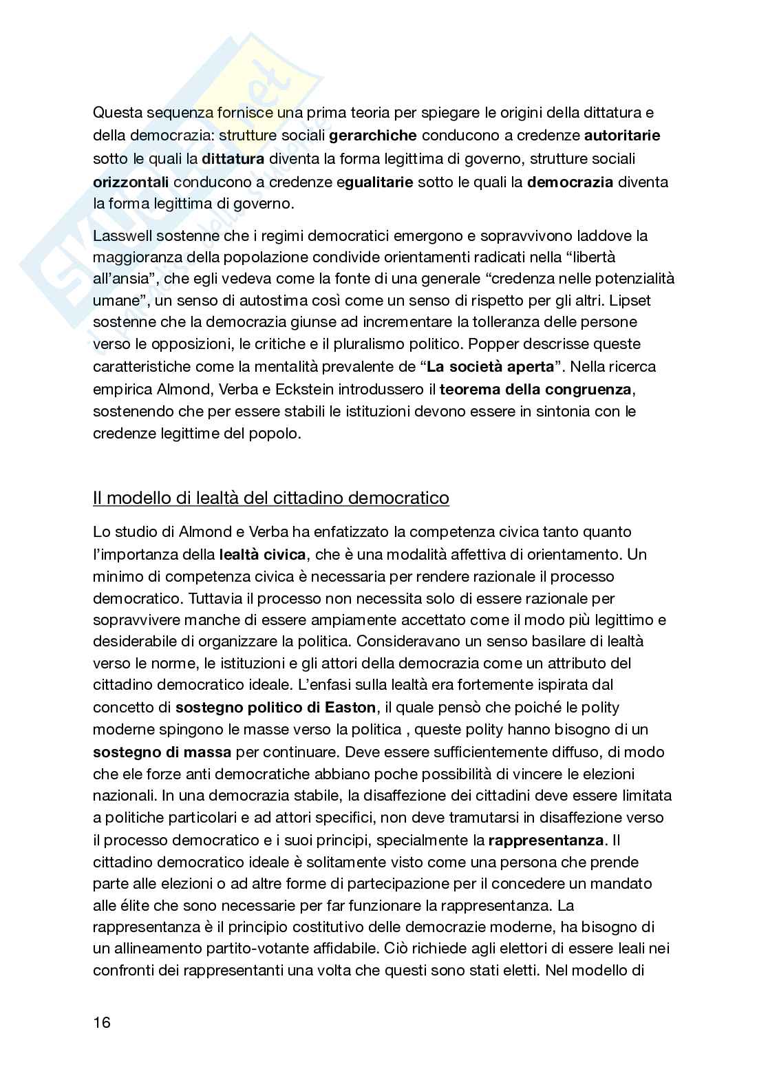 Riassunto esame Scienza politica, Prof. Pasini Nicola, libro consigliato Scienza politica, Caramani Pag. 16