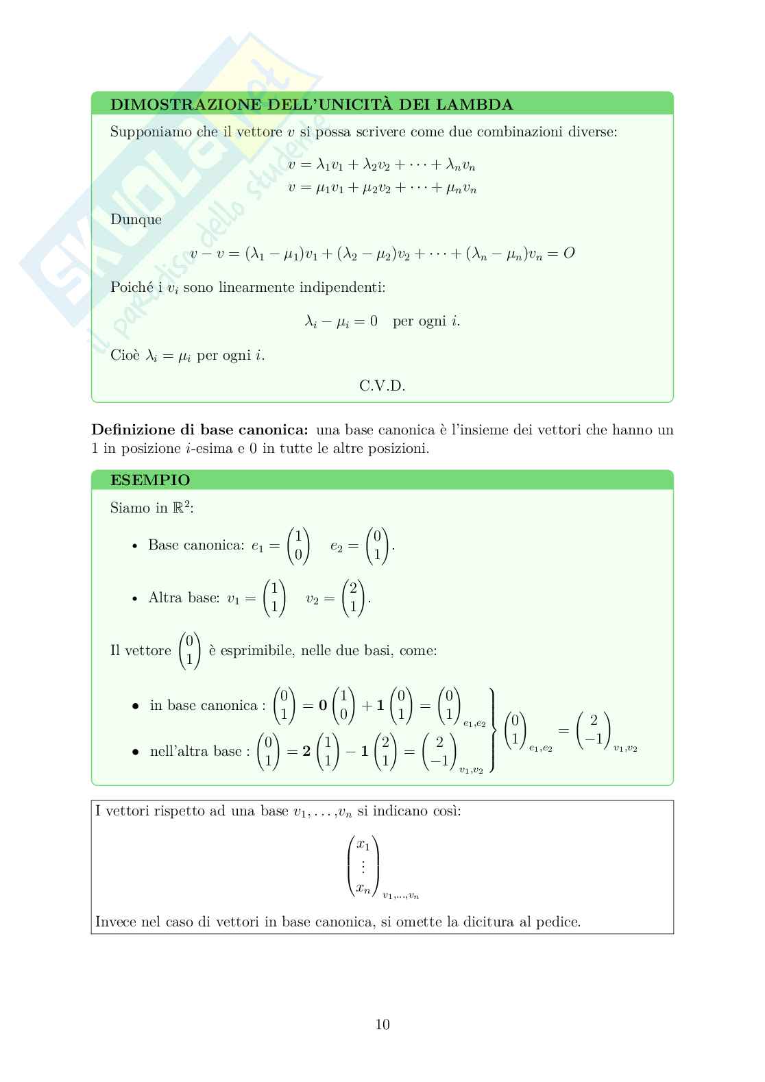 Appunti Algebra lineare Pag. 11