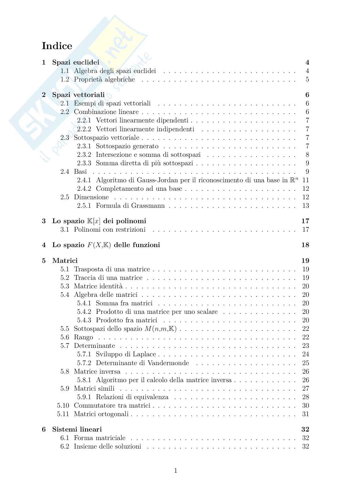 Appunti Algebra lineare Pag. 2
