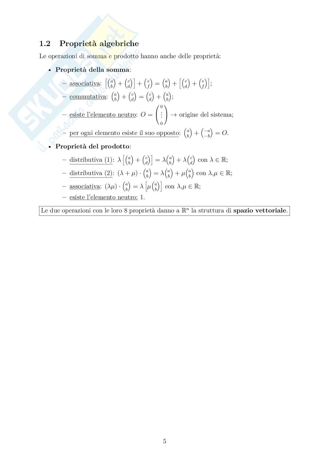 Appunti Algebra lineare Pag. 6