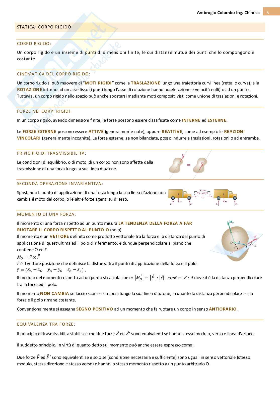 Teoria di Statica e scienze delle costruzioni Pag. 6