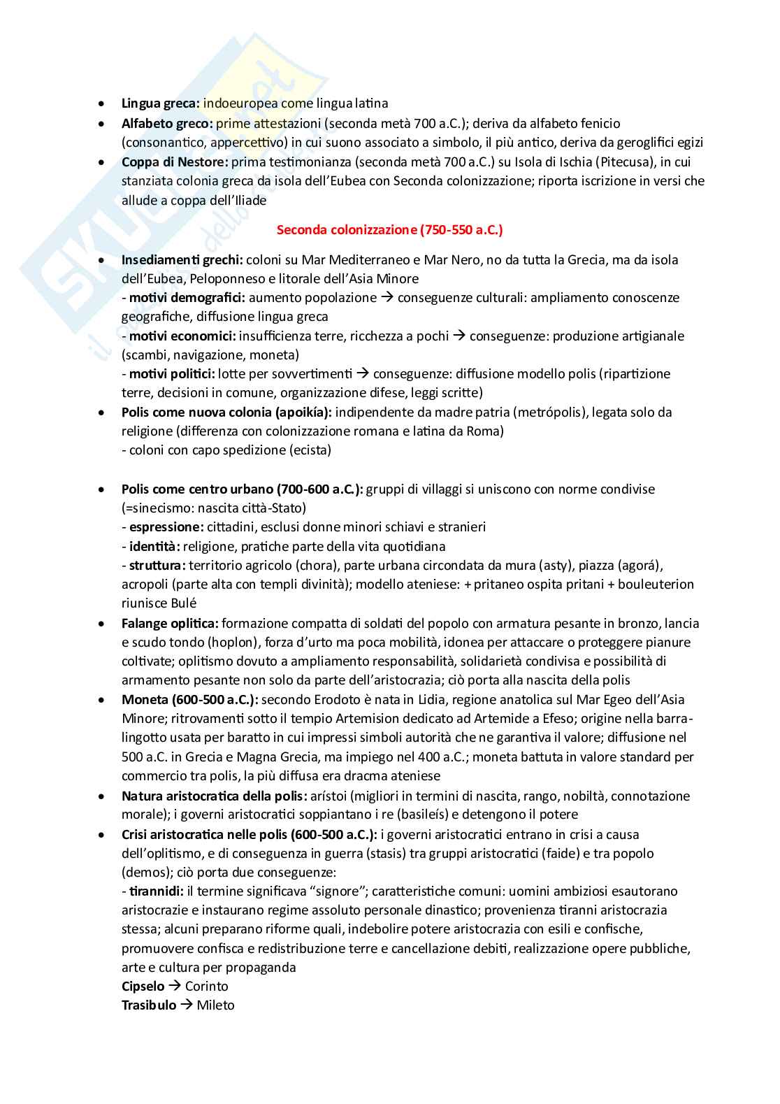 Fondamenti di storia antica (B024380) - Kit completo, appunti, schemi e quiz con Soluzioni | SFP Notes Vol. 09 Pag. 11
