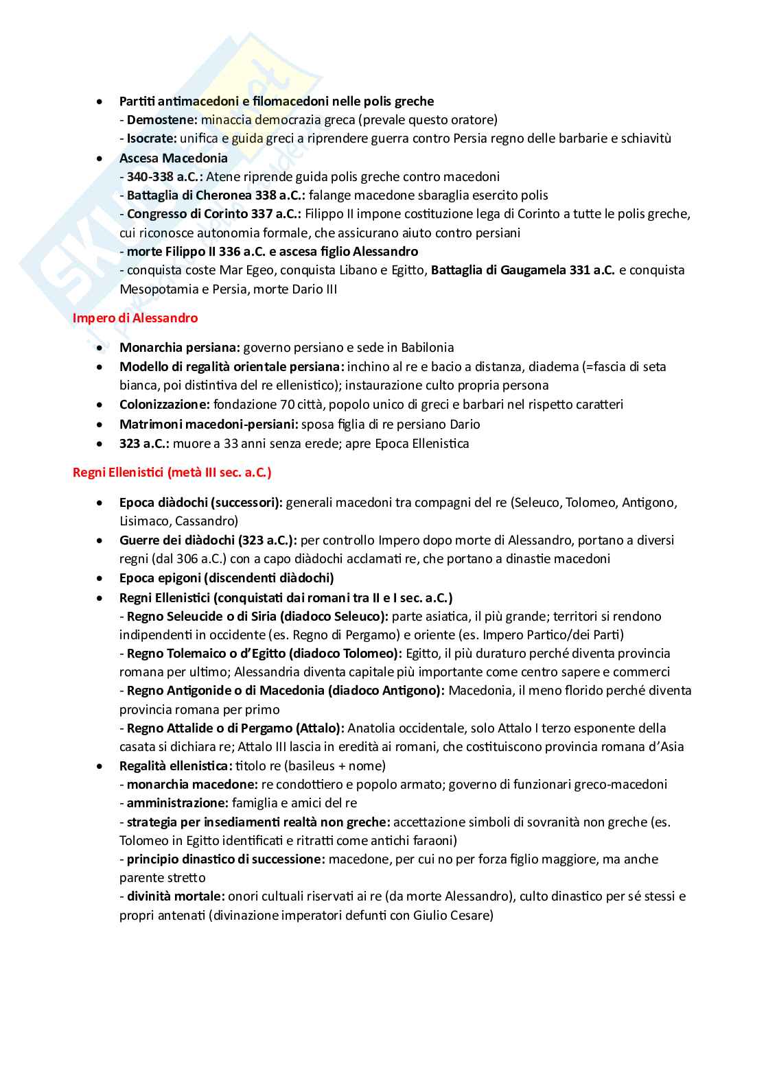 Fondamenti di storia antica (B024380) - Kit completo, appunti, schemi e quiz con Soluzioni | SFP Notes Vol. 09 Pag. 16