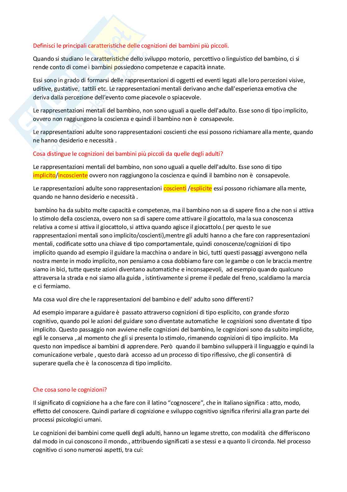 Paniere Psicologia dello sviluppo e psicologia dell'educazione - Risposte aperte (2026) Pag. 66
