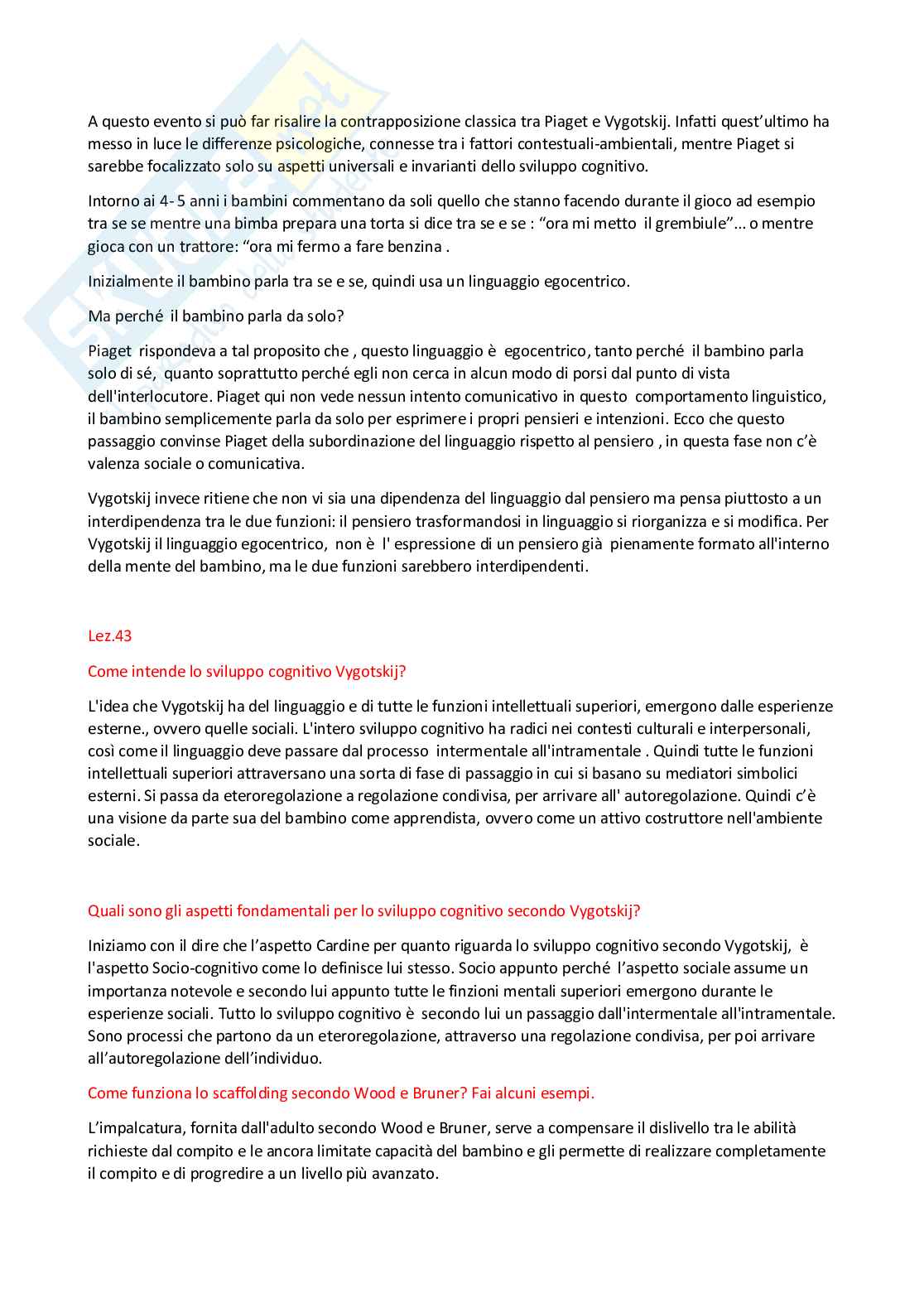 Paniere Psicologia dello sviluppo e psicologia dell'educazione - Risposte aperte (2026) Pag. 86