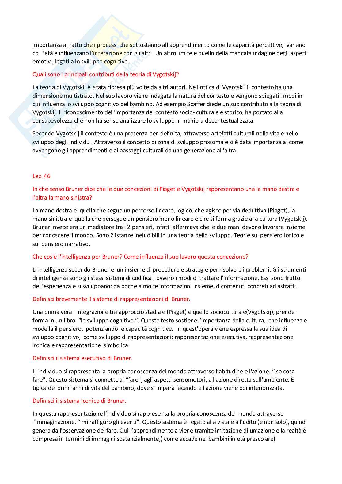 Paniere Psicologia dello sviluppo e psicologia dell'educazione - Risposte aperte (2026) Pag. 91