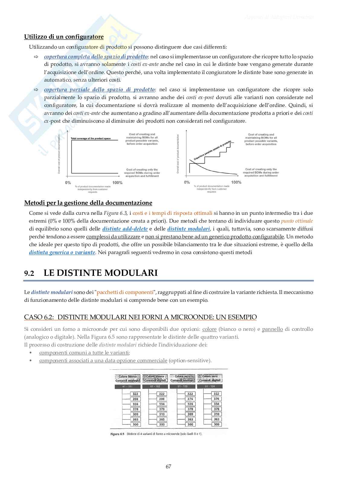 Appunti di Gestione della varietà del prodotto Pag. 71