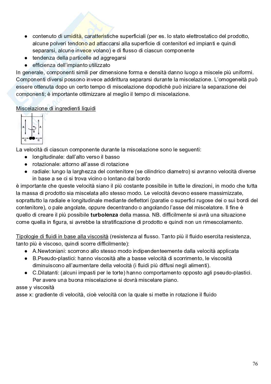 Processi della tecnologia alimentare - secondo parziale Pag. 76
