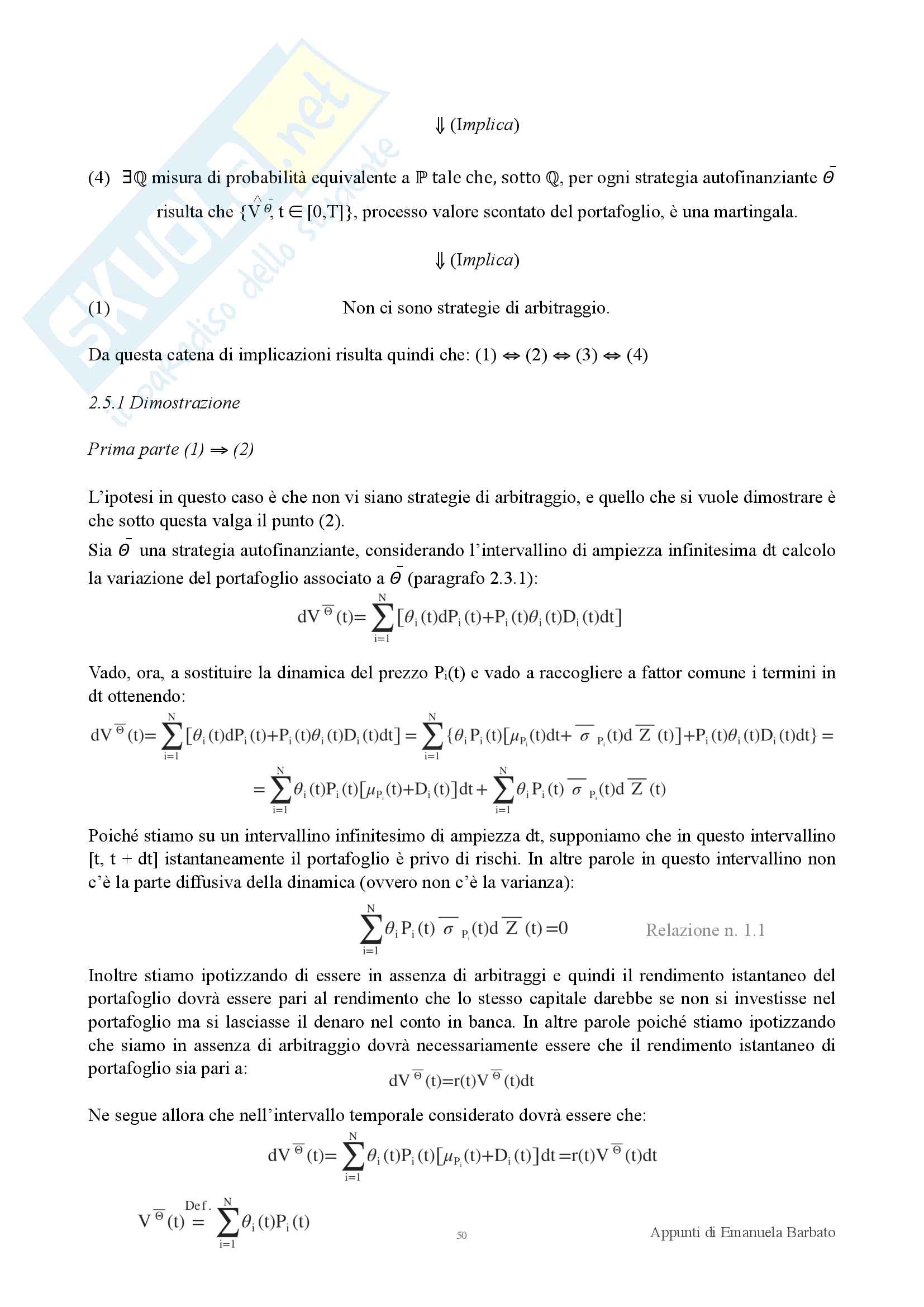 Appunti di Finanza matematica Pag. 51