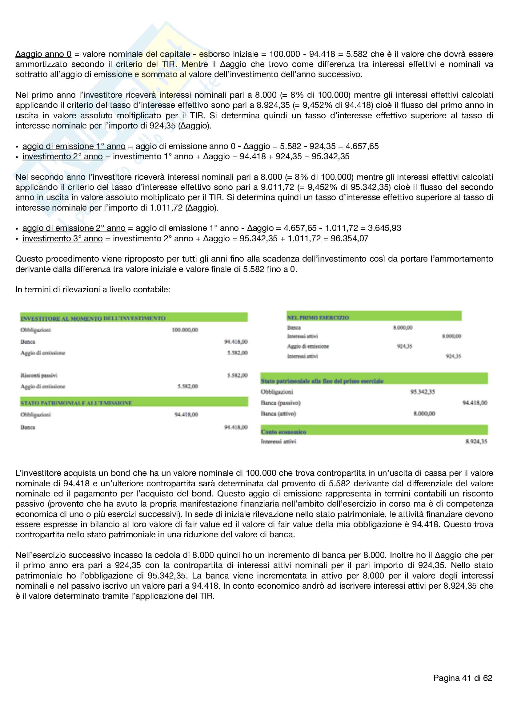Informativa Finanziaria e Principi Contabili Internazionali (parte teorica), prof. Andrea Lionzo Pag. 41