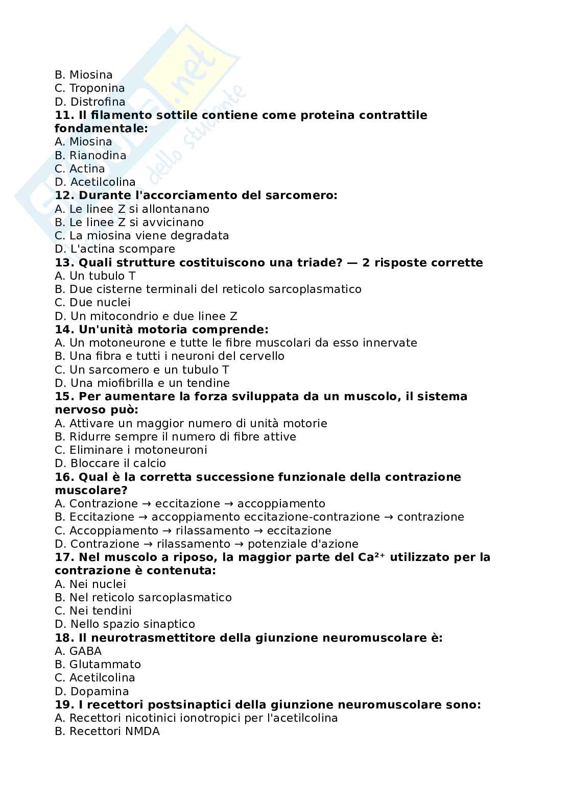 Domande esame Fisiologia umana Pag. 2