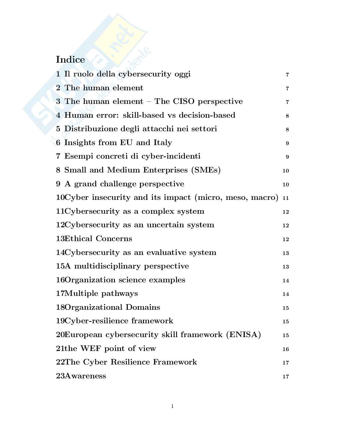 Appunti di Organizational science - parte 1  Pag. 1
