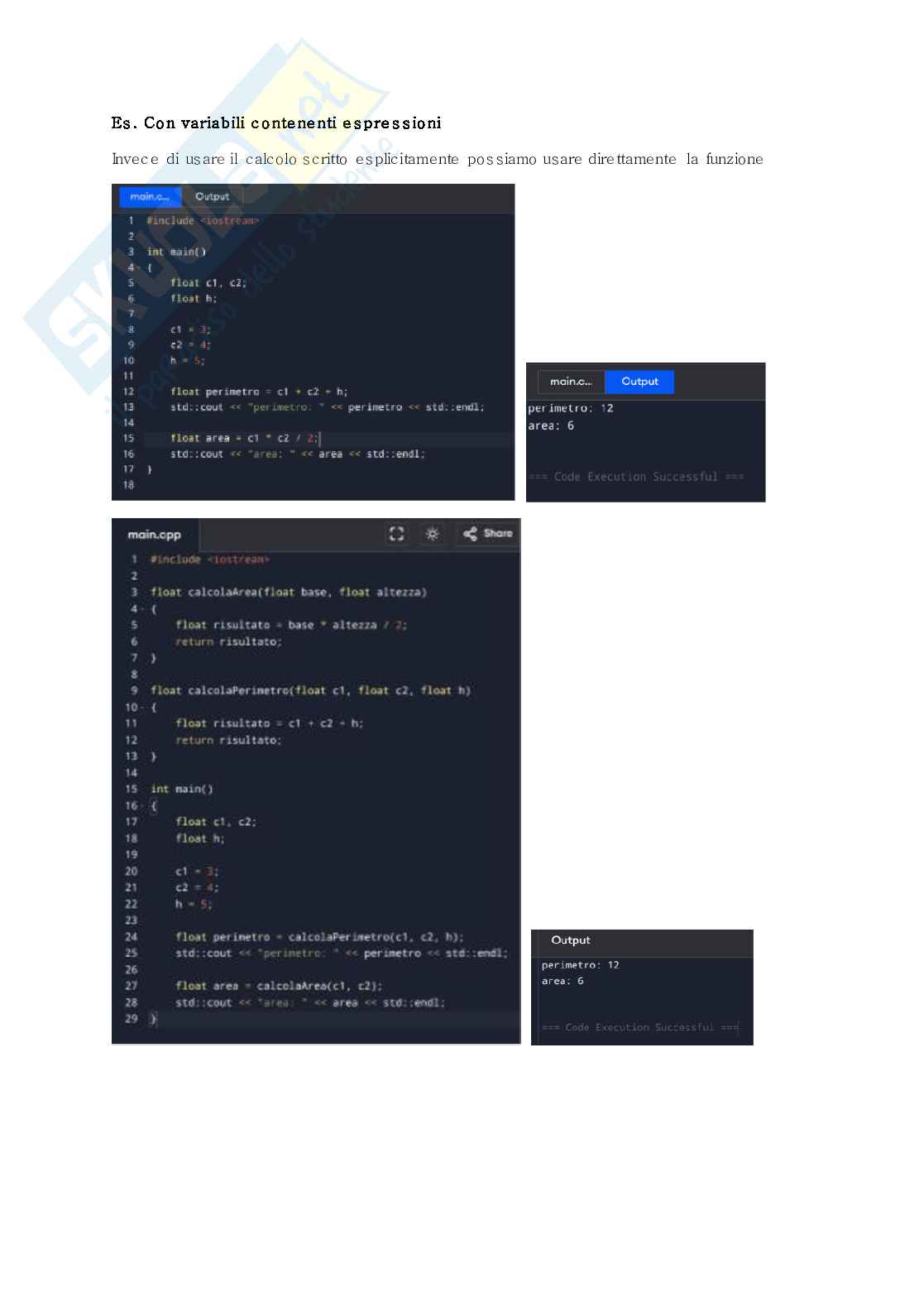 Appunti di Introduzione alla programmazione sulla struttura di un programma in c++ Pag. 16