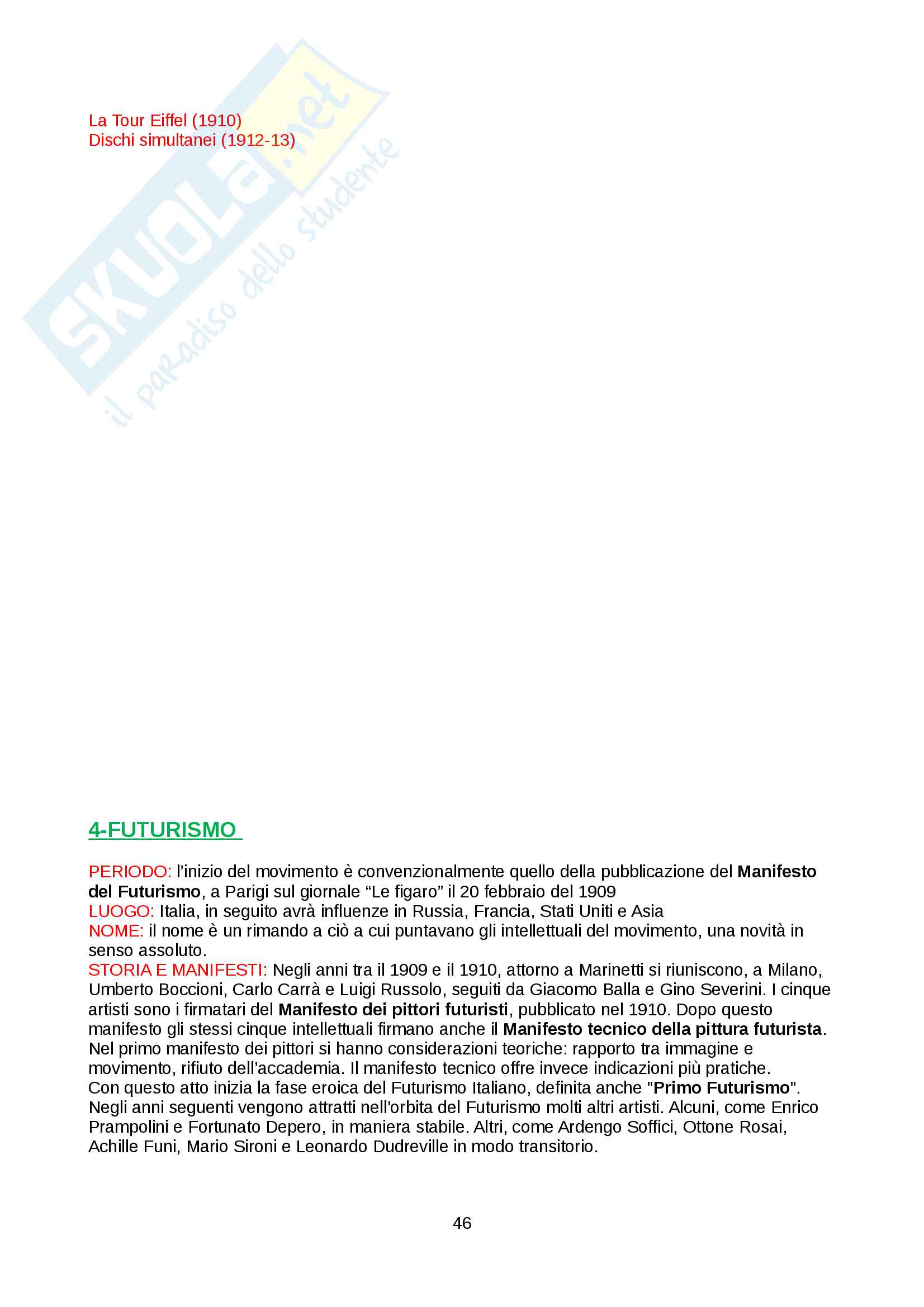 Storia dell'arte contemporanea Pag. 46