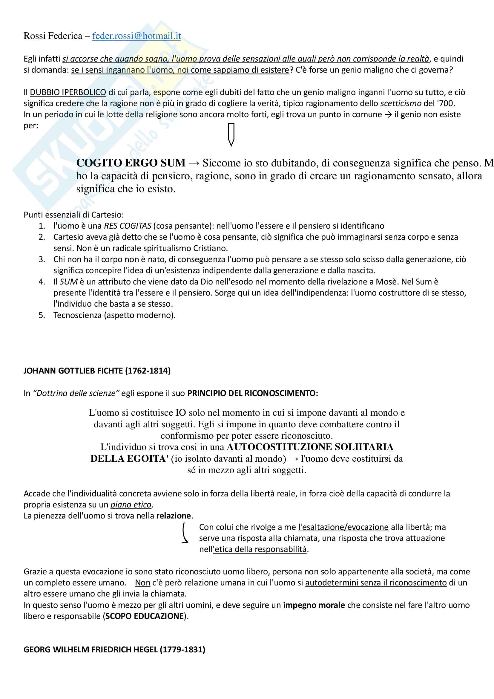 Riassunto esame Filosofia morale, prof. Colombo, libro consigliato Antropologia Etica, Colombo Pag. 11