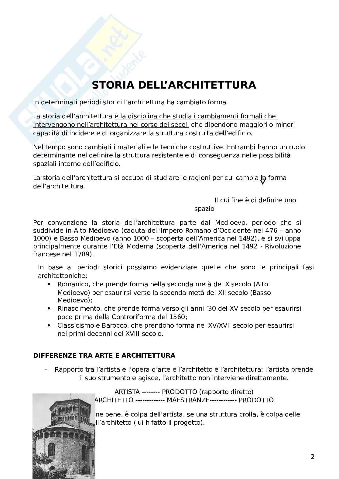 Storia dell'architettura e itinerari turistici Pag. 2