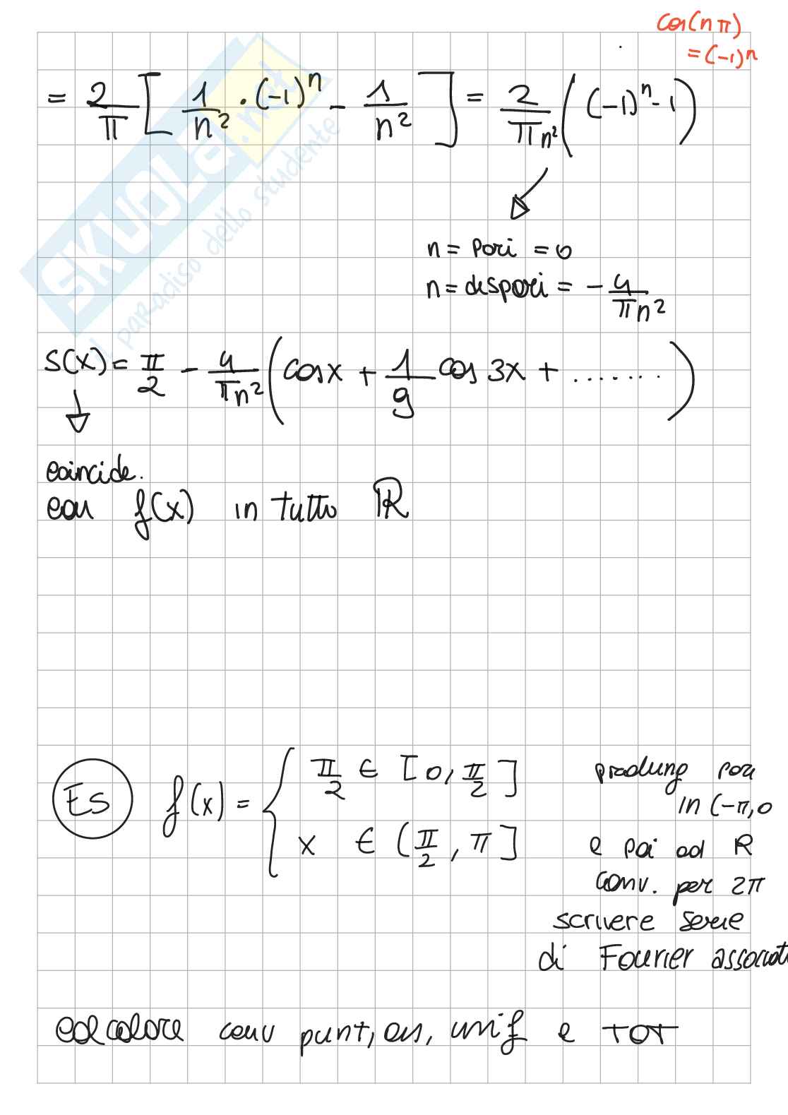 Serie di Fourier Pag. 6