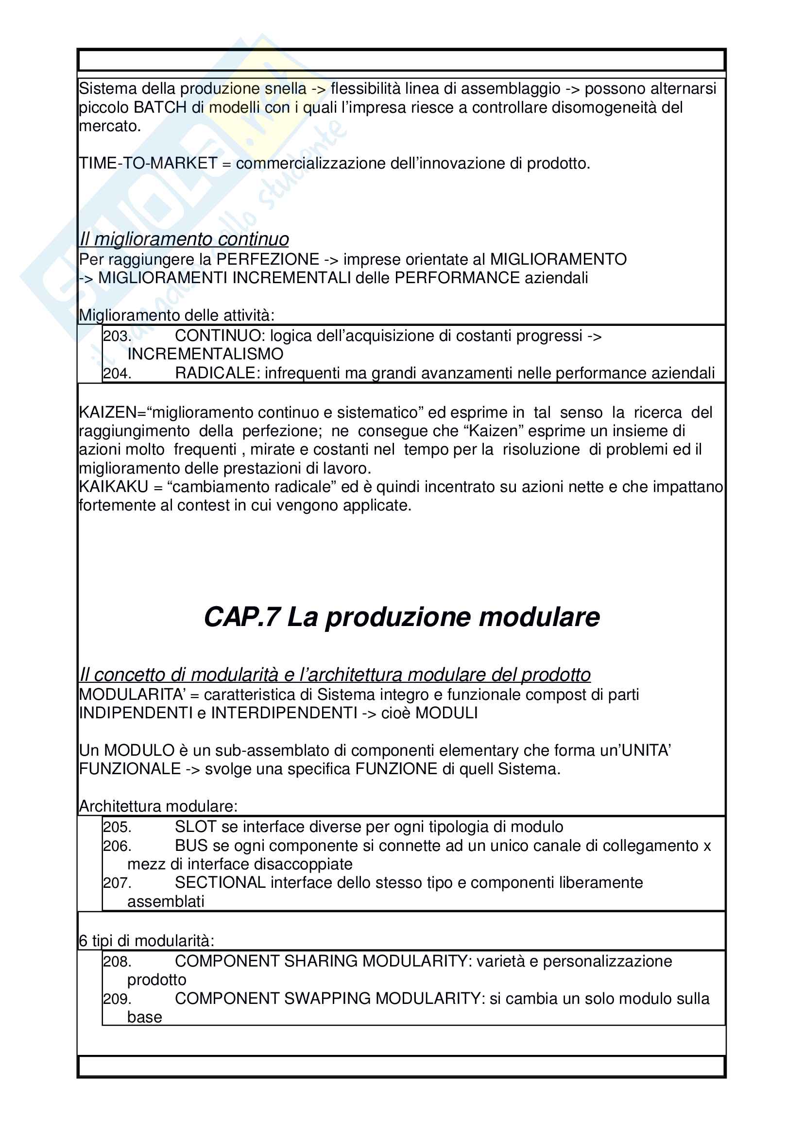 Riassunto esame Economia e gestione delle imprese, prof. Gallinaro, libro consigliato Economia e gestione della produzione, S. Gallinaro Pag. 26