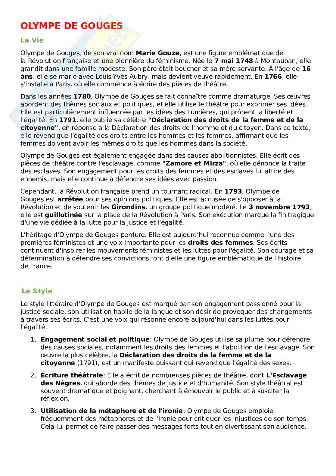 Olympe de Gouge Pag. 1
