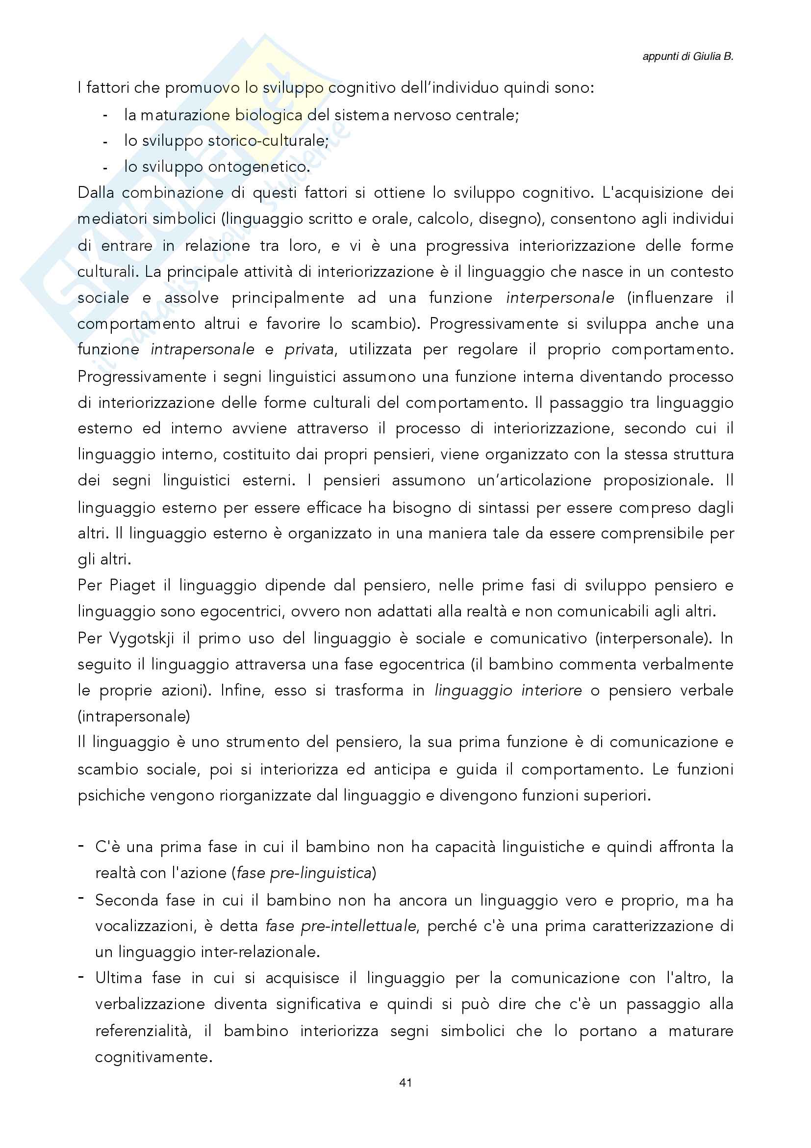 Appunti di Psicologia dello sviluppo Pag. 41