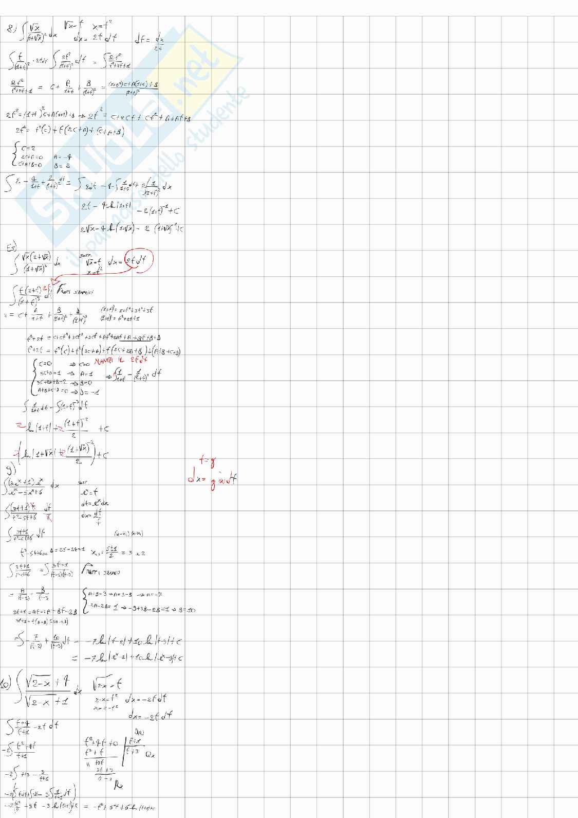 Esercizi d'esame e esercizi delle prove intercorso di Analisi 1 Pag. 1