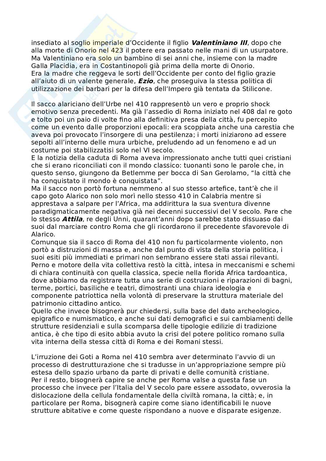 Riassunto esame Storia romana, Prof. Tantillo Ignazio, libro consigliato Storia romana, Gerace, Marcone Pag. 6