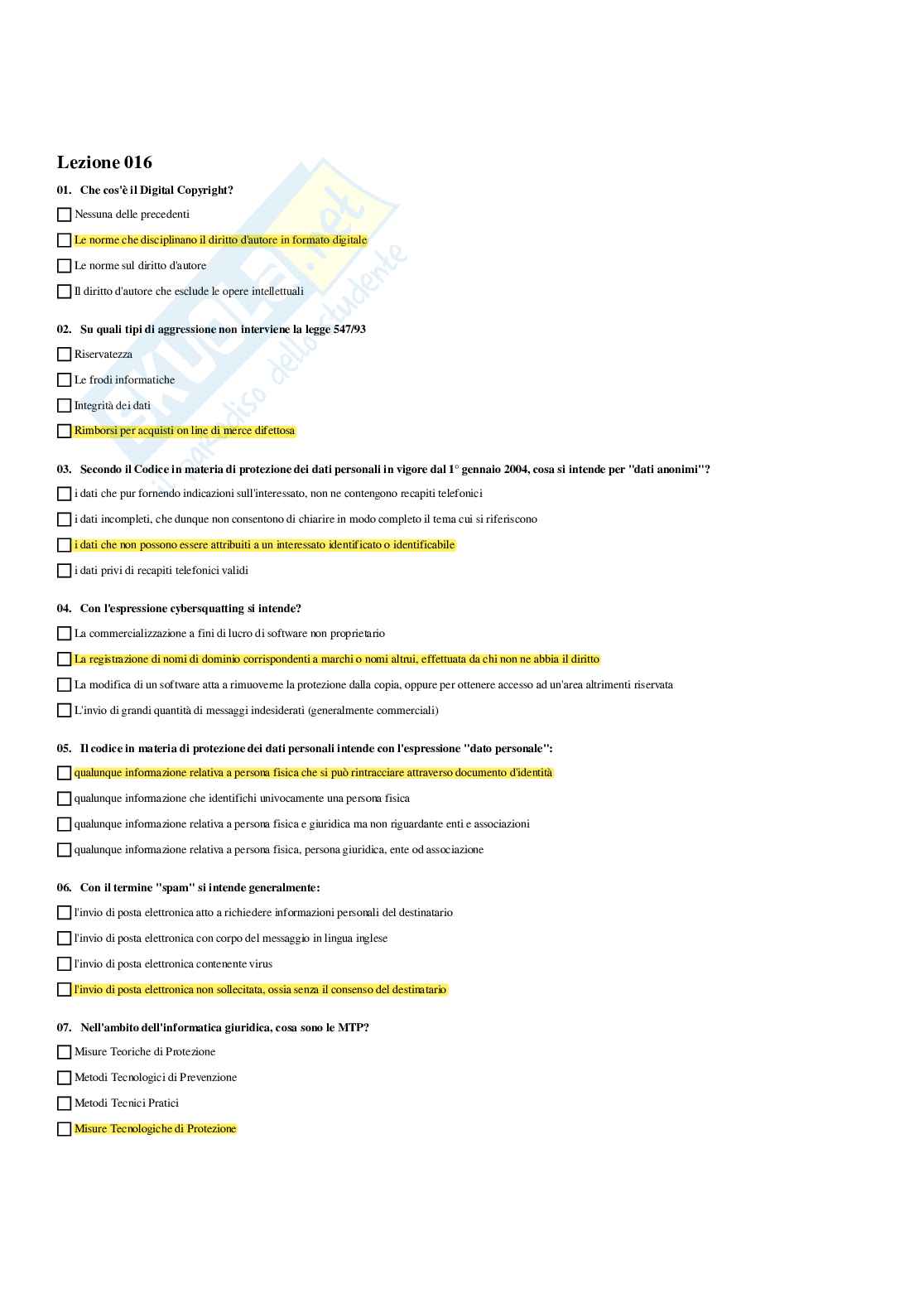 Paniere Informatica - Risposte multiple - aggiornato (2026) Pag. 31
